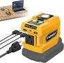 Kzreect 220W Portable Power Inverter (Tool Only) Compatible with Dewalt 18V/20V Battery, Converts DC 20V to AC 110V with AC Outlet, USB-C, 2 USB-A & 400 Lumen LED – Outdoor, Camping & Emergency Use