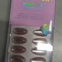 BTArtbox Press On Nails Almond - Short Soft Gel Fake Nails with Nail Glue, Opaque Reusable Stick On Nails in 16 Sizes - 32 Nail Kit, Falling Star Cat Eye