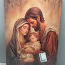 KPLUNDO Holy Family Canvas Wall Art Catholic Art Jesus and Virgin Mary Picture Christian Painting Print for Living Room Bedroom Home Decor Frame,16.00x24.00 inch