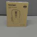 TECKNET Wireless Mouse (BT5.0/3.0 & 2.4G) Rechargeable 4800 DPI Silent USB A & Bluetooth Mouse 6 Buttons, Wide Compatibility - White