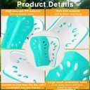 2 Pairs Shin Guards Soccer for Kids,Shin Pads Extra Lightweight Breathable Slide in Shin Guard for Football Training Match Outdoor Activities Protective Slip-in Shin Guards for Boys Girls (Aqua)