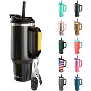 Frost Buddy Thicc Buddy - 40 oz Stainless Steel Vacuum Insulated Tumbler with Lid and Straw for Water - Travel Mug Cupholder Friendly - Gifts for Women Men Him Her (Wonderlust)
