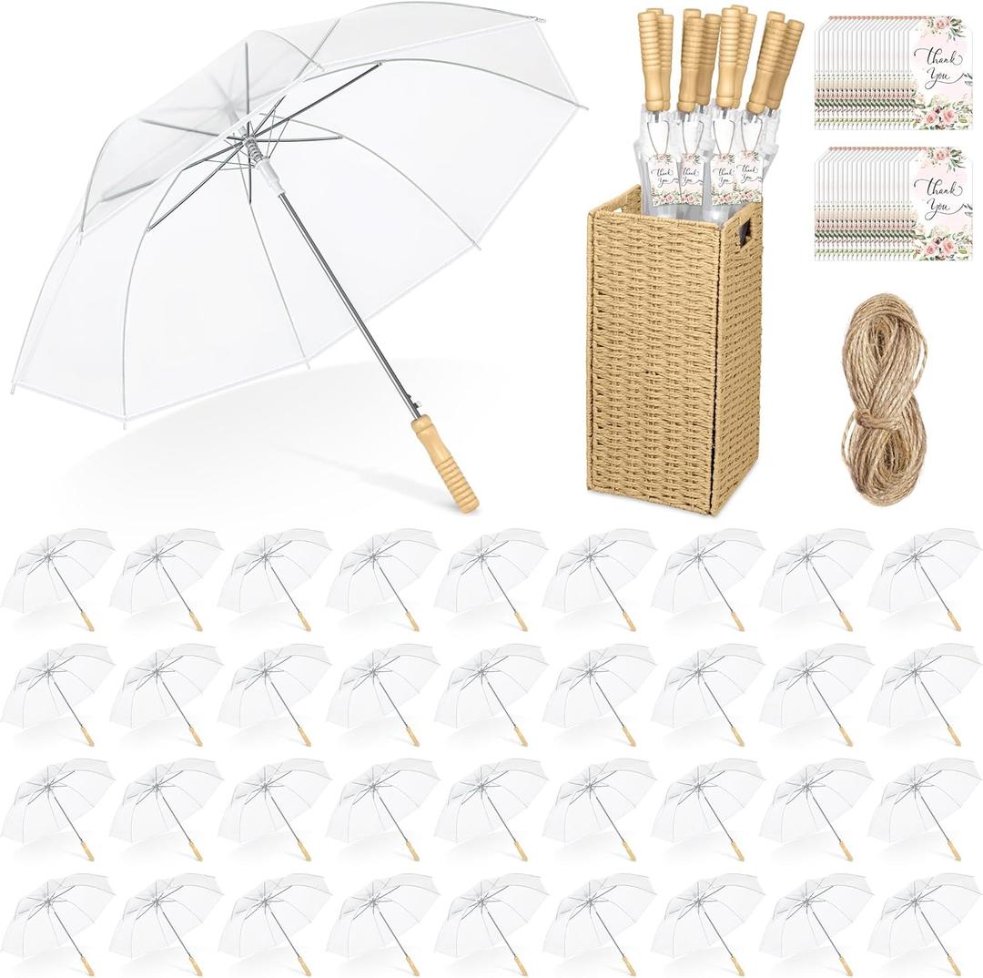 Aodaer Wedding Umbrella Bulk with Foldable Storage Box Auto Open Foldable Umbrellas Windproof Travel Umbrella for Outdoor Activities, Wedding Anniversary Photography