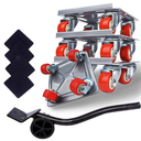 Furniture Dolly Sliders, Furniture Movers with 360° Rotation Wheels, Furniture Lifter Tool Set, Upgraded Carbon Steel Panel Dolly, Suitable for Moving Heavy Furniture, Appliances, Cabinet, Fridge