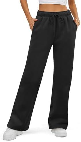 ATHMILE Womens Sweatpants 2025 Fall Baggy Wide Leg Sweatpant Fleece Lined Straight Leg Sweat Pants Medium ATHMILE Womens Sweatpants 2025 Fall Baggy Wide Leg Sweatpant Fleece Lined Straight Leg Sweat Pants Medium