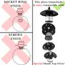 KoKo&Yukina 6 Inch Milk White Glass Globes Shade Frosted Replacement Glass Shades - 2.67" Fitter Opening - Lighting Fixture Replacement