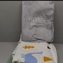 Joyreap 4 Piece Cotton Toddler Bedding Set for Kids Boys n Girls, Dinosaur Theme Cream White n Orange Reversible Design, Includes Quilted Comforter, Fitted Sheet, Top Sheet, and Pillow Case (Colorful Dinosaur 02)