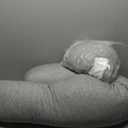 Momcozy Pregnancy Pillows, Original F Shaped, with Air Layer Cover, Grey
