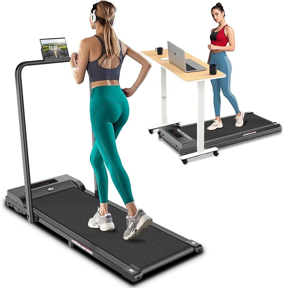 Walking Pad Treadmills, 2.5HP Treadmills with Handle, 3 in 1 Under Desk Portable Treadmill, Walking pad with 300 LBS Capacity, Electric Compact Treadmill for Home, Remote Control