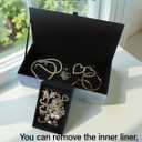 Jewelry Box for Women, Marble - Patterned Jewelry Organizer Box, Glass Modern Jewelry Holder For Earring, Ring, Necklace, Bracelets, Christmas Mother's Day Valentine Jewelry Gift Box (large)