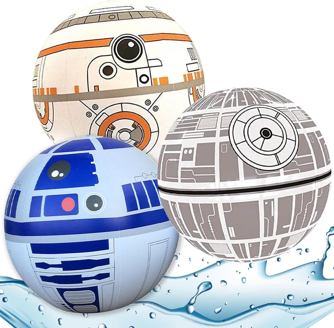 Large Play Balls Set of 3 - Fun Indoor and Outdoor Gift, Size 13.5 Inches - Can Use for Play/Room Decor/Party Decor/Pool Inflatable - Size Large