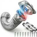 Magnetic Dryer Vent Connector Kit, Quick-Connect 4 Inch Dryer Vent for Tight Laundry Rooms, Save Up to 36 Inches of Space, Strong Magnetic Hold, Airtight Seal, Includes 3.3FT Aluminum Hose & 2 Clamps