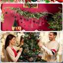 Yunsailing 20 Pcs Christmas Artificial Glitter Berry Stem Ornaments 17 Inch Fake Long Branch Tree Picks Flowers for Tall Vase Xmas Wedding Party Decoration(Silver)