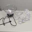 Nostalgia 3-Tier Party Fountain Holds 1 Gallon, LED Lighted Base, Includes 5 Reusable Cups, Clear