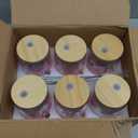 6 Pcs Valentines Glass Tumbler Gifts Galentines 16 oz Pink Heart Glass Cup with Bamboo Lid and Straw Valentines Can Shape Drinking Glasses Iced Coffee Cup for Her Birthday Presents