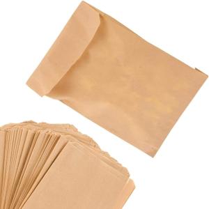 Paper Sandwich Bags Kraft Brown (200 Pack), Commercially Compostable Food Grade Unbleached Kraft Paper for Bakery, Cookies, Treats, Snacks, Sandwiches