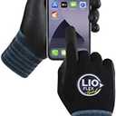 Safety Work Gloves with Touchscreen Fingers, 3 Pairs Thin & Lightweight Working Gloves, Ideal for Warehouse Workers, Delivery Drivers, Nitrile Foam Coated Grip Gloves for Women and Men (Black, L)