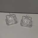 Dicunoy 2 Pack Glass Butter Dishes with Lids, Mini Butter Keeper Containers, Clear Butter Serving Storage Dish with Handle, Rectangle Crystal Small Butter Cloche for Mayo, Jelly, Jam, Candy