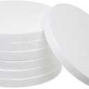Crafare 10 Inch Foam Circles for Crafts 7 Pack1 Inch Thick Polystyrene Round Foam Discs for Modeling Wedding Cake Sculpting Holiday DIY Projects White