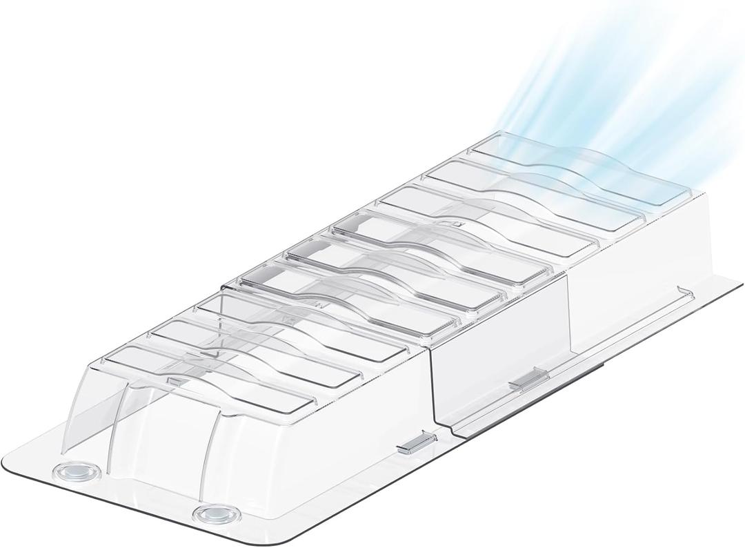 Sideways Vent Extender for Under Furniture, Air Floor Vent Deflector Fits Vents 3" - 6" Wide (1PCS)