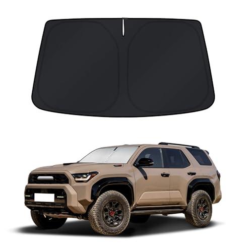 Car Sun Shade for 2010-2024 2025 2026 Toyota 4Runner Accessories Windshield Sunshade Cover Front Window Shade Custom Fit 4Runner Sun Visor Protector Foldable Blocks UV Rays
