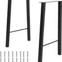 TENGCHANG 40" Metal Dining Bar Table Desk Legs, Heavy Duty Home DIY Furniture Legs, Black, Set of 2