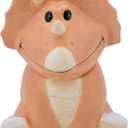 Dolomite Ceramic 9.9 x 9.6 Everyday Cookie & Candy Jar with Airtight Lid: Perfect for Kitchen Canisters, Pet Treat Containers & Decorative Storage, Tan Triceratops Dinosaur