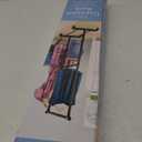 Whitmor Adjustable Rolling Clothes Organizer Chrome Garment Rack, Black and Silver