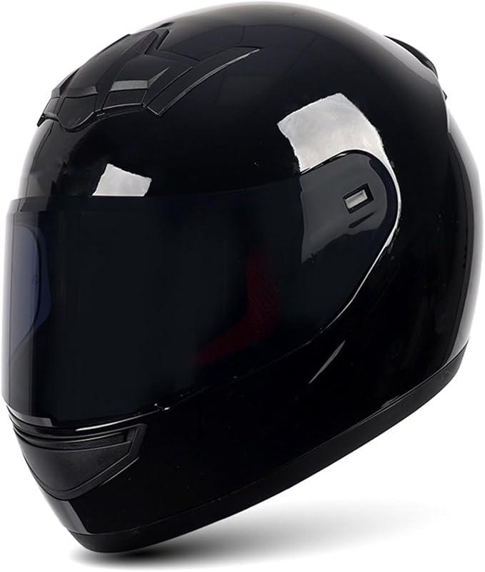 Adult Full Face Motorcycle Helmet DOT Approved Motorbike Moped Street Bike Racing Helmet for All Season Men and Women, M