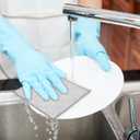 2 x Reuseable Cleaning Cloth,Soft Wire Dishwashing Rags ,Double layer multi-purpose anti-scratch steel wire multi-purpose cleaning cloth,Suitable for tableware, metal,kitchen,home,office (10-Silver)