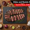 Black Plastic Cutting Board - 18 x 12 Inch Large, 1/2" Thick HDPP Poly for Restaurants and Commercial Kitchens, NSF Stamped