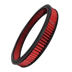 A-Team Performance High Flow Washable & Reusable Round Cotton Air Filter Element - 14x2 Inch Red - Engine Air Filter Compatible w/Buick/Chevrolet/GMC/Ford/Oldsmobile & Pontiac