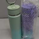 Volhoply 20oz Insulated Stainless Steel Water Bottle With Straw Lid Bulk 2 Pack, Kids Double Wall Vacuum Thermos With Handle, Reusable Outdoor Sports Camping Metal Bottles, Travel Flask Keep Cold(Mix, 2)