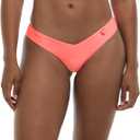 Body Glove Standard Smoothies Kendal Solid High-Cut Cheeky Bikini Bottoms for Women (Medium, Coral)