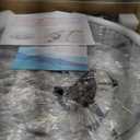 Piepooye 8 Lights Modern Large Crystal Chandelier Black Round Semi Flush Mount Ceiling Light Fixture Farmhouse Chandelier for Dinning Room Living Room Bedroom Hallway Entryway Kitchen, 21.65 inches