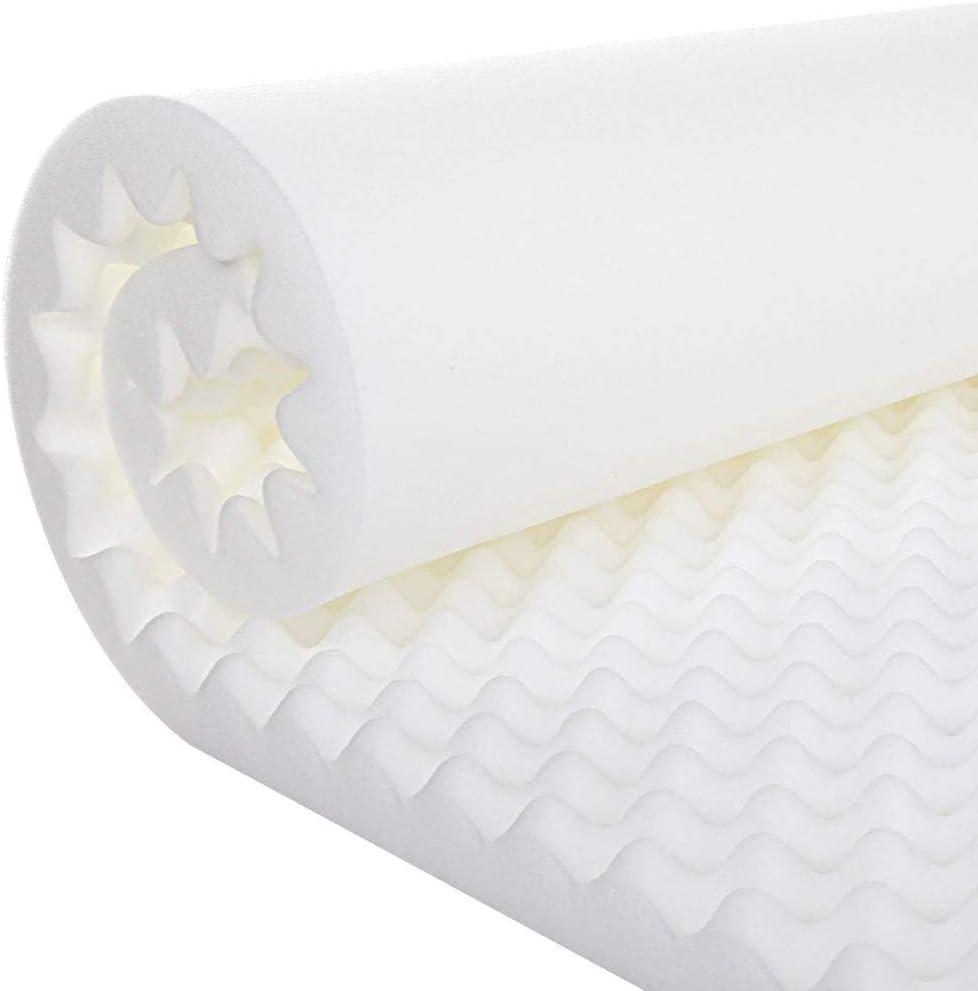 Gilbin Foam Mattress Topper, Egg Crate Foam Pad, Mattress Topper Convoluted Cot Size