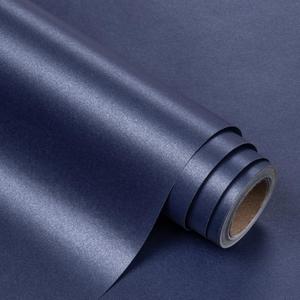 WRAPAHOLIC Navy Blue Matte Wrapping Paper - 81.5 Sq Ft Pearly-Lustre Solid Color Cream Wrapping Paper Perfect for Wedding, Birthday, Baby Shower, Christmas - 30 inch x 33 feet