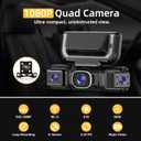 4 Channel Dash Cam Front & Rear for Cars with Radar,2K FHD & WDR Night | Dash Cam Include Free ODBII Hardwire 24/7 Parking Surveillance,360° Camera with WiFi,Loop Record,WDR Night