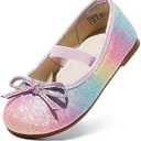 Dream Pairs Toddler Girls Dress Shoes Party Wedding Flower Girl Ballet Flats, Size 9