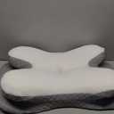 Osteo Enjoy Pain Relief Sleeping Cervical Neck Pillow, Ergonomic Contour Zoned Fits Side Sleeper, Non-Temperature Affected Memory Foam Pillows, Q-max Cooling Pillow Support Back Stomach Sleepers (Gray)