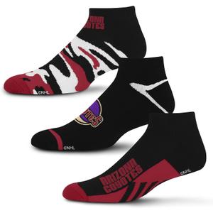 For Bare Feet Men's Camo Boom 3 Pack Ankle Sock (Large, Team Color)