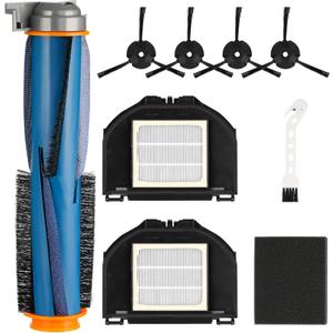 Vacuum Replacement Parts Compatible With Shark RV2310AE AV2310AE RV2310AE RV2320S UR2350AE RV2300S Matrix Robot Vacuum Cleaner, 1 Brush, 2 HEPA Filter, 4 Side Brush, 1 Sponge Filter(Not For RV2310)