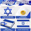 Israel Flag 3x5 FT Outdoor, Heavy Duty 210D Oxford Fabric Israeli Flag | Embroidered Star of David Hexagram | Blue & White IL National Country Flag for Wall Indoor Home Garden Jewish Pride Decor