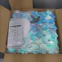 Iridescent Blue Shimmer Wall Backdrop Mermaid Panels 24Pcs Sequin Wall Panel Backdrop for Birthday Anniversary Engagement Bachelorette Parties Decorations