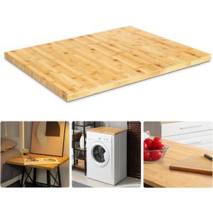 30"x25" Butcher Block Countertop, DIY Bamboo Countertop, 1.2'' Thick Waterproof Table Top, Used as Cutting Board, Office Desk Tops, Living and Dining Room Tables, Laundry Counters, Kitchen Countertop