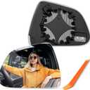 Compatible with Tesla Model 3 Driver Side Mirror 2017 2018 2019 2020 2021 2022 2023 - Left Side View Mirrors Replacement Glass with Backing Plate，Power Heated