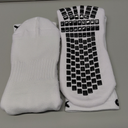 Lux Dual Grip Socks - Soccer Grip Socks for Men and Women. GripArray Performance & Comfort White No Size