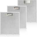 3-Pack Universal 12-5/9" x 10-1/5" Range Hood Aluminum Filter Mesh Screen Replacement for Most Kitchen Ventilation Systems