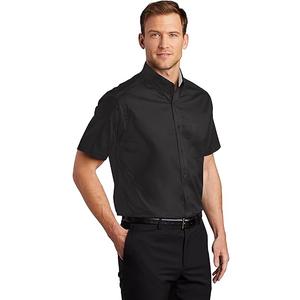 Clothe Co. Men's Short Sleeve Button Down Shirt with Front Pocket 4XL