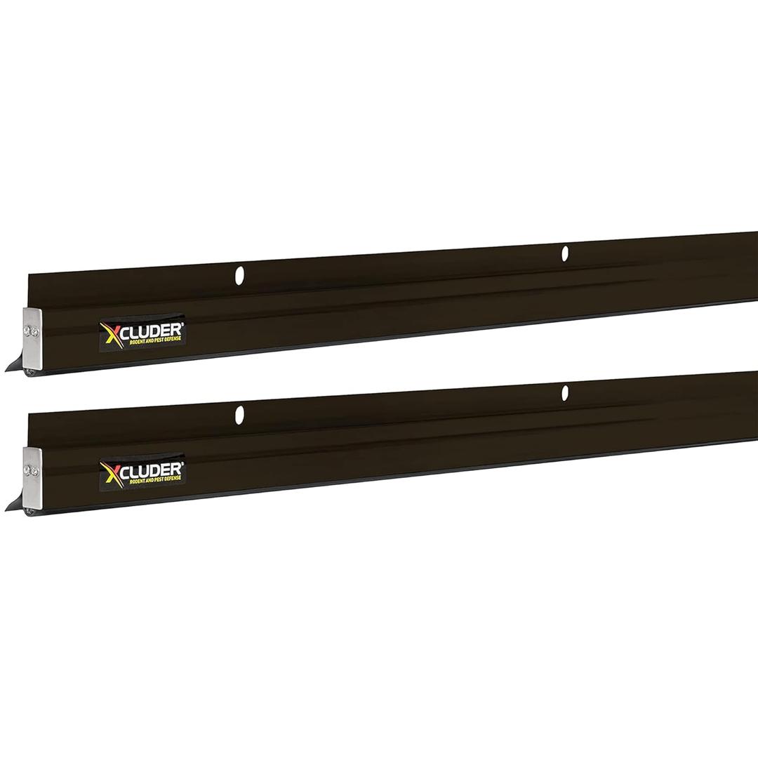 Xcluder Low-Profile Door Sweep, Dark Bronze 2-Pack, 48 in, Chew Proof